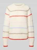 Swetry damskie - Sweter z dzianiny o kroju regular fit z raglanowymi rękawami model ‘NELIA’ - miniaturka - grafika 1