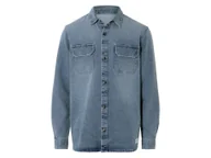 Koszule męskie - LIVERGY® Męska koszula jeansowa, lekko zmyta (Niebieski, XL (43/44)) - miniaturka - grafika 1