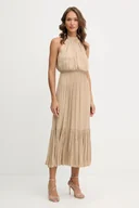 Sukienki - Morgan sukienka kolor beżowy maxi rozkloszowana RAMAGE - miniaturka - grafika 1