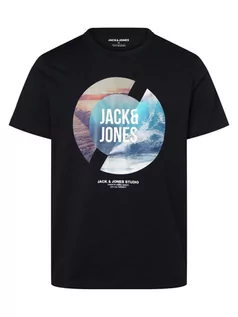 Koszulki męskie - Jack & Jones - T-shirt męski  JJTresor, niebieski - grafika 1