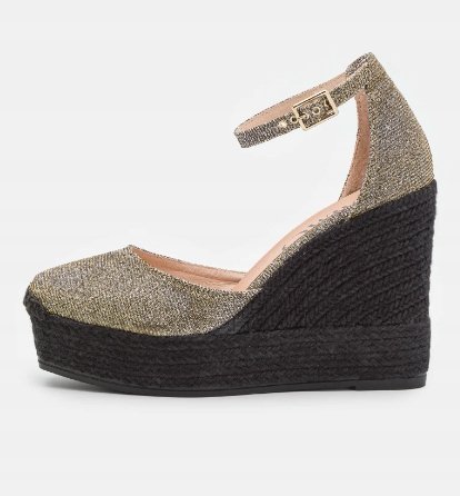 GAIMO ESPADRYLE DAMSKIE SREBRNE SPRZĄCZKA 39 4CA