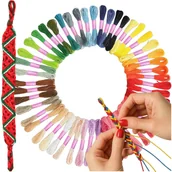 Pasmanteria - Mulina Zestaw do Haftu Haftowania Muliny Kolorowe Nici do Wyszywania 50szt - miniaturka - grafika 1