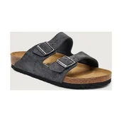 Klapki i japonki męskie - Birkenstock Klapki Arizona regular fit zamsz - miniaturka - grafika 1