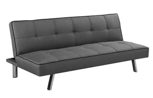 Pikowana sofa rozkładana ELIOR Klara, popielata, 83x97x175 cm - Sofy i kanapy - miniaturka - grafika 1