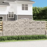 Pozostałe narzędzia ogrodowe - vidaXL Kosze gabionowe, 8 szt, 400x50x160/180 cm, galwanizowane żelazo - miniaturka - grafika 1
