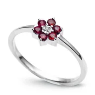 Pierścionki - Złoty pierścionek PBD1170 - Diament - miniaturka - grafika 1