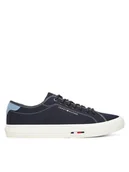 Trampki męskie - Tommy Hilfiger Tenisówki Hi Vulc Street Canvas FM0FM05515 Granatowy - miniaturka - grafika 1