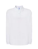 Odzież medyczna - Koszulka polo medyczna męska biała rękaw długi M - miniaturka - grafika 1