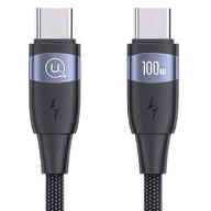 Kable USB - USAMS SJ632USB01 USB-C do USB-C 1,2m Czarny - miniaturka - grafika 1