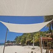 Parasole ogrodowe - Żagiel ogrodowy przeciwsłoneczny DecoTeam Optima, prostokąt, 2 x 3 m, biały - miniaturka - grafika 1