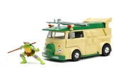 Samochody i pojazdy dla dzieci - JADA WOJOWNICZE ŻÓŁWIE NINJA PARTY WAGON + FIGURKA DONATELLO 18,5cm 253285003 - miniaturka - grafika 1