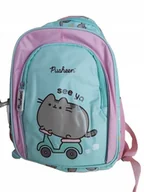 Plecaki szkolne i tornistry - Kotek PUSHEEN Plecak szkolny wielokomorowy A4 Tornister Szkoła Przedszkole - miniaturka - grafika 1