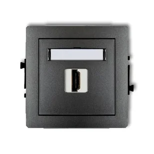 Grafitowe gniazdo HDMI 11DHDMI-1 DECO KARLIK - Gniazdka elektryczne - miniaturka - grafika 1