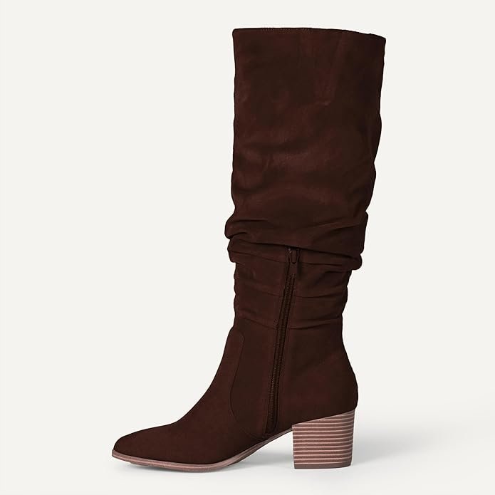 AMAZON ESSENTIALS BRĄZOWE KLASYCZNE KOZAKI NA KLOCKU 38 16GA