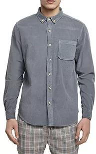 Urban Classics Męska koszula ze sztruksu, z długim rękawem, dostępna w wielu kolorach, rozmiary S – 5XL, niebieski, 4XL - Koszule męskie - miniaturka - grafika 1
