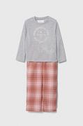 Piżamy dla dziewczynek - Abercrombie & Fitch piżama dziecięca kolor różowy wzorzysta - miniaturka - grafika 1