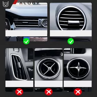 2x Organizer samochodowy na kratkę uchwyt zaczep do kratki auta samochodu box Alogy Car Air Vent Czarny - Części i akcesoria do laptopów - miniaturka - grafika 4
