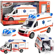 Samochody i pojazdy dla dzieci - Auto Karetka Pogotowia Ambulans Van bus Napęd Dźwięki Otwierane Drzwi z noszami - miniaturka - grafika 1