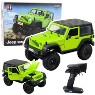Zabawki zdalnie sterowane - Auto Terenowe Zdalnie Sterowane RC Jeep Wrangler Rock Crawler Zielony 1:14 - miniaturka - grafika 1