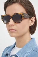 Okulary przeciwsłoneczne - VOGUE okulary przeciwsłoneczne damskie kolor brązowy - Vogue - miniaturka - grafika 1