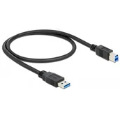 Kable USB - Delock Kabel USB 3.0 0.5m AM-BM czarny (85065) - miniaturka - grafika 1