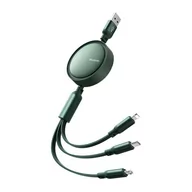 Kable USB - Kabel 3w1 USB do USB-C / Lightning / Micro USB, Mcdodo CA-7257, 3.5A, 1.2m (zielony) - miniaturka - grafika 1
