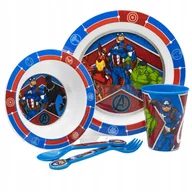 Zestawy naczyń dla dzieci - AVENGERS MARVEL ZESTAW NACZYŃ 5 EL. TALERZ MISKA - miniaturka - grafika 1