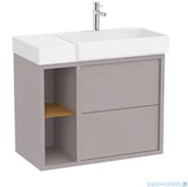 Szafki łazienkowe - Roca Tura Unik zestaw szafka z umywalką prawa 80x43x60 SZLACHETNY SZARY A852027559 - miniaturka - grafika 1