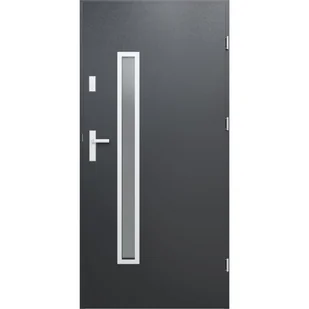 O.K.DOORS Drzwi stalowe zewnętrzne wejściowe Diana 2 antracytowe 80 prawe - Drzwi zewnętrzne O.K.DOORS Drzwi stalowe zewnętrzne wejściowe Diana 2 antracytowe 80 prawe - Drzwi zewnętrzne - miniaturka - grafika 1