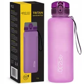 Shakery i bidony sportowe - BUTELKA NA WODĘ BIDON SPORTOWY MOTYWACYJNY Z MIARKĄ USTNIKIEM TRITAN 1L - miniaturka - grafika 1