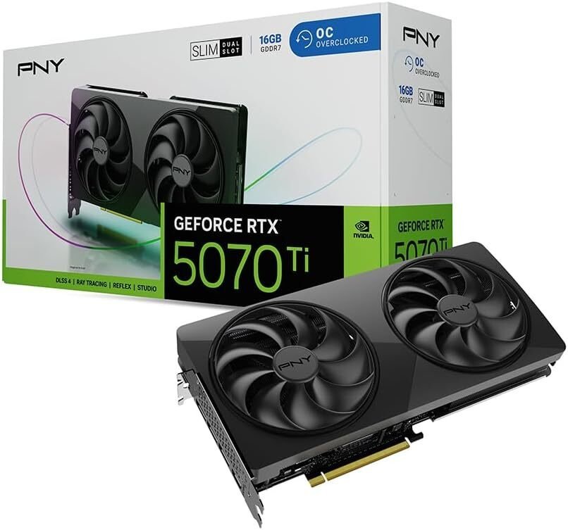 PNY GeForce RTX 5070 Ti Slim OC 12GB GDDR7 DLSS4 VCG5070T16DFSXPB1-O