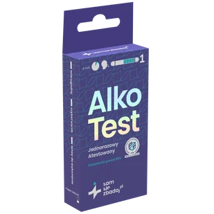 Sam się zbadaj AlkoTest, jednorazowy atestowany test na obecność alkoholu w wydychanym powietrzu, 1 sztuka - Alkomaty - miniaturka - grafika 1