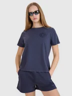 Koszulki i topy damskie - 4F T-shirt regular z nadrukiem damski - szary L - miniaturka - grafika 1