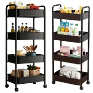 Meble modułowe i akcesoria - Regał Mobilny Półka Łazienkowa Kuchenna Szafka na Kółkach 4 Poziomy - miniaturka - grafika 1