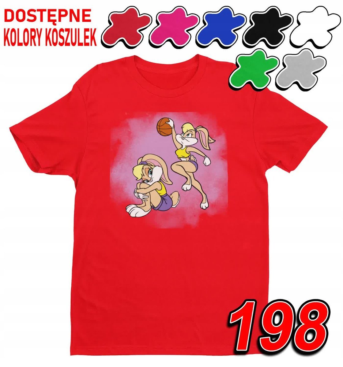 Dziecięca Koszulka T-Shirt Z Nadrukiem Królik Bugs Lola -M 134-140