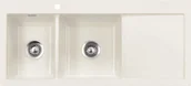 Zlewozmywaki - Zlew SystemCeram MERA DOUBLE | komora LEWA | MAGNOLIE 10 (połysk) (50790110) - miniaturka - grafika 1