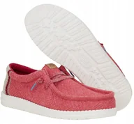 Trampki męskie - Hey Dude Wally Jute 43085-79B Czerwone 46 - miniaturka - grafika 1