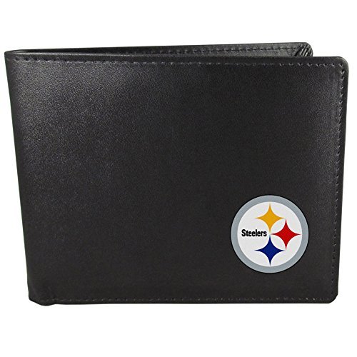 NFL Siskiyou Sports męski Pittsburgh Steelers dwuskładany portfel jeden rozmiar czarny