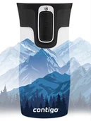 Kubki termiczne - Kubek termiczny Contigo West Loop Mini 300ml - Góry w dzieł - Biały Metalik - miniaturka - grafika 1