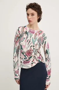 Desigual sweter z domieszką moheru MANCHESTER kolor beżowy lekki 24WWJF41 - Swetry damskie - miniaturka - grafika 1