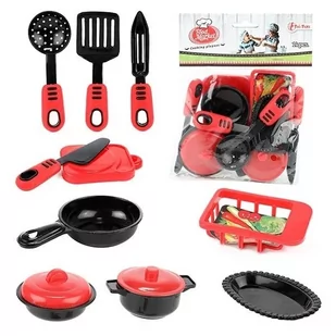 Naczynia Kuchenne Zestaw Gotowanie Akcesoria 14szt - Zabawy w naśladowanie dorosłych - miniaturka - grafika 1