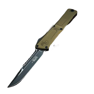 Nóż automatyczny OTF Microtech Combat Troodon Interceptor Gen III Signature OD Green Aluminium, Black M390MK by Tony Marfione (1217-10ODS) - Noże - miniaturka - grafika 1