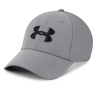 Czapki męskie - Under Armour męska oddychająca czapka z daszkiem, wygodna czapka dla mężczyzn z wbudowaną opaską przeciwpotową, męska czapka Blitzing 3.0, czarny, L-XL - miniaturka - grafika 1