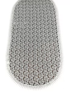 Bieżnik z gipiury, 50x100, biały geometryczny, GB01-1 - Obrusy i serwetki - miniaturka - grafika 1