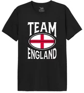 Koszulki męskie - Republic of California "Team England" MEREPCZTS133 Koszulka męska, czarna, rozmiar XXL, czarny, XXL - miniaturka - grafika 1