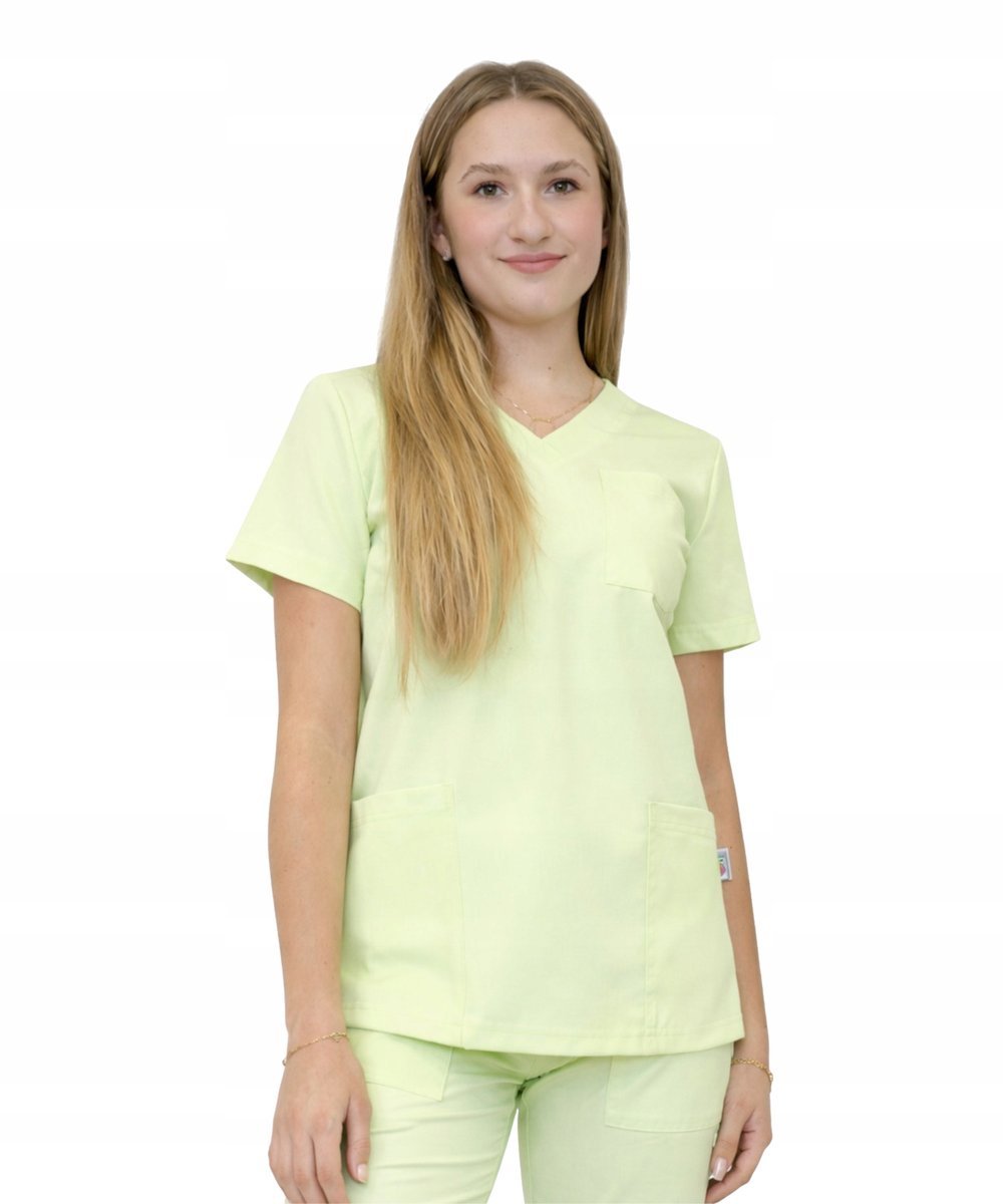 Bluza medyczna pistacja casual premium roz. XXL