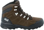 Buty trekkingowe męskie - Buty trekkingowe męskie Jack Wolfskin Refugio Texapore Mid brązowe r. 45 - miniaturka - grafika 1