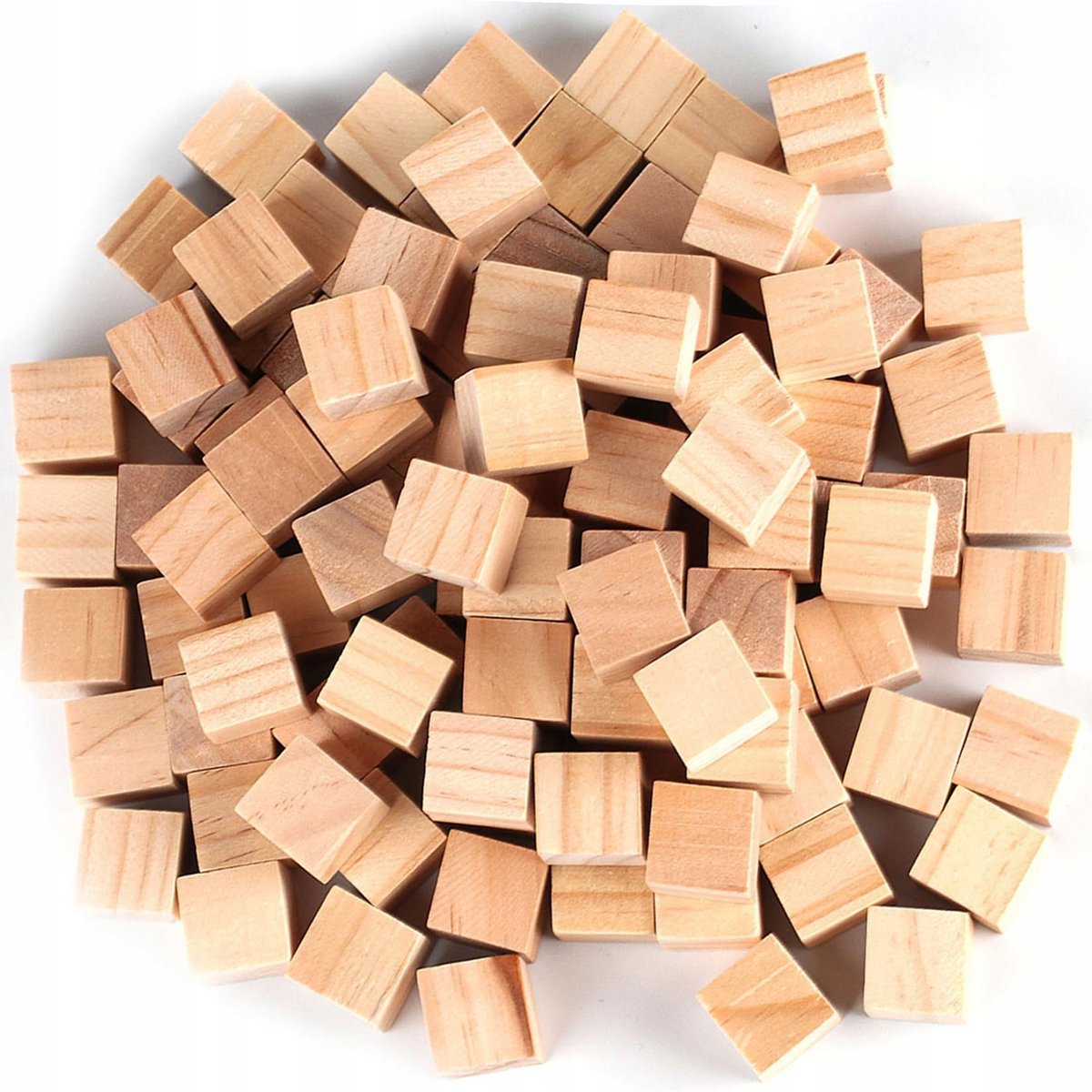 HOLZ 55 Kostki Drewniane 30mm Do Rękodzieła Naturalne Kwadraty DIY