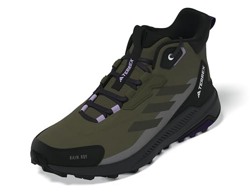adidas Damskie buty trekkingowe Terrex anylander mid rain.rdy, oliwkowa warstwa/Night Cargo/Core Black, 3,5 EU, Olive Strata Night Cargo Core Czarny, 36 EU
