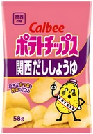 Kuchnie świata - Chipsy Kansai Dashi-Shoyu smak sosu sojowego i pasty dashi 58g - Calbee - miniaturka - grafika 1